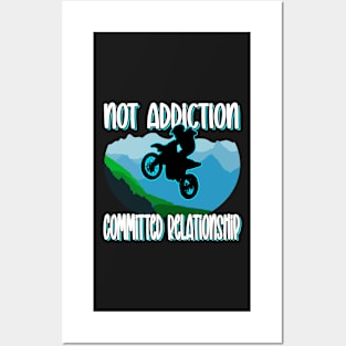 DIRT BIKER STUFF FUNNY QUOTE WITH GRAPHIC WHITE LETTERS Posters and Art